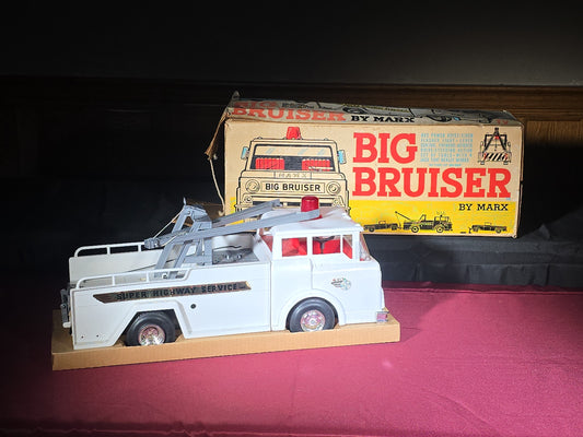Vintage Marx Big Bruiser Battery-Powered Super Highway Service Tow Truck with Original Box