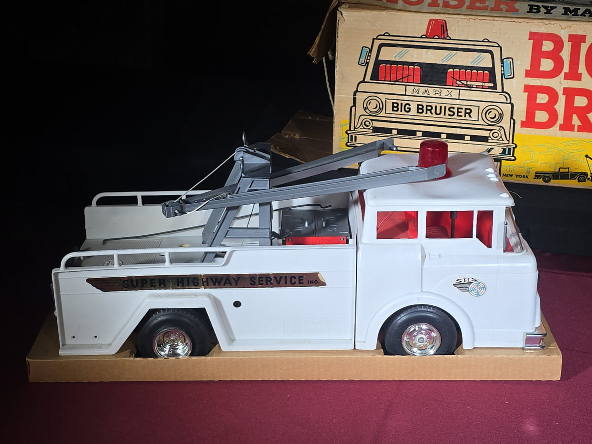 Vintage Marx Big Bruiser Battery-Powered Super Highway Service Tow Truck with Original Box