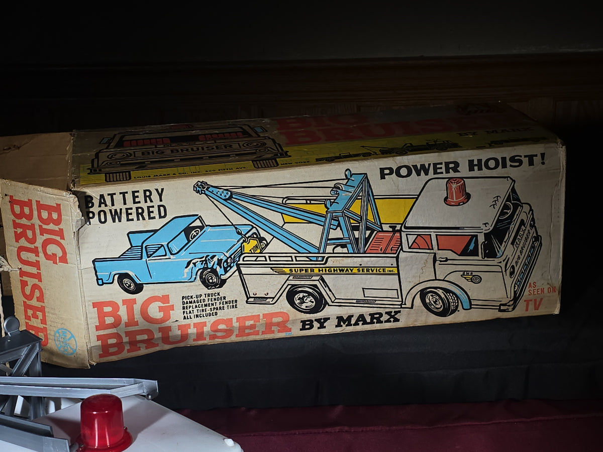 Vintage Marx Big Bruiser Battery-Powered Super Highway Service Tow Truck with Original Box