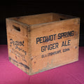 Lot 261 - Vintage Pequot Spring Ginger Ale Wooden Beverage Crate, Glastonbury, Connecticut, 16-5/8" L x 12-3/8" W x 12-3/4" H