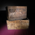 Lot 263 - Pair of Antique Pastene Brand Superfine Olive Oil Wooden Shipping Crates, Boston, Massachusetts