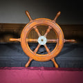 Lot 269 - Vintage Wooden Ship's Wheel with Metal Hub, 22" L