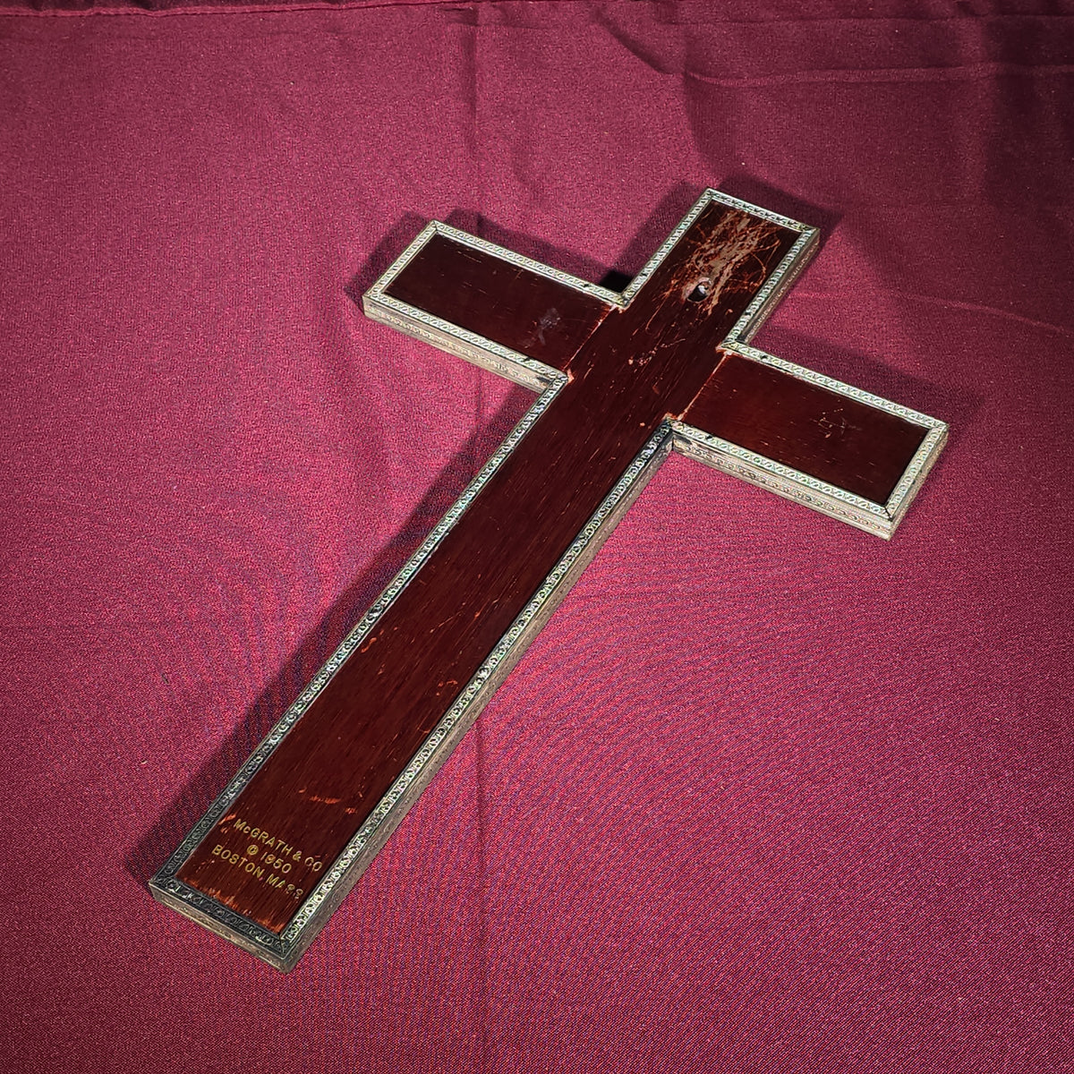 Vintage Stations of the Cross Wall Cross, Manufactured by McGrath & Co., Boston, Massachusetts, 1950