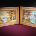 Lot 136 - Pair of Vintage Framed Oil Paintings on Canvas, Autumn Landscape Scenes, Signed, 21-1/8" W x 17-1/8" H each