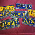 Lot 086 - Grouping of Seven Vintage Pennsylvania License Plates Including Bicentennial and Dealer Plates, 1970s–1980s