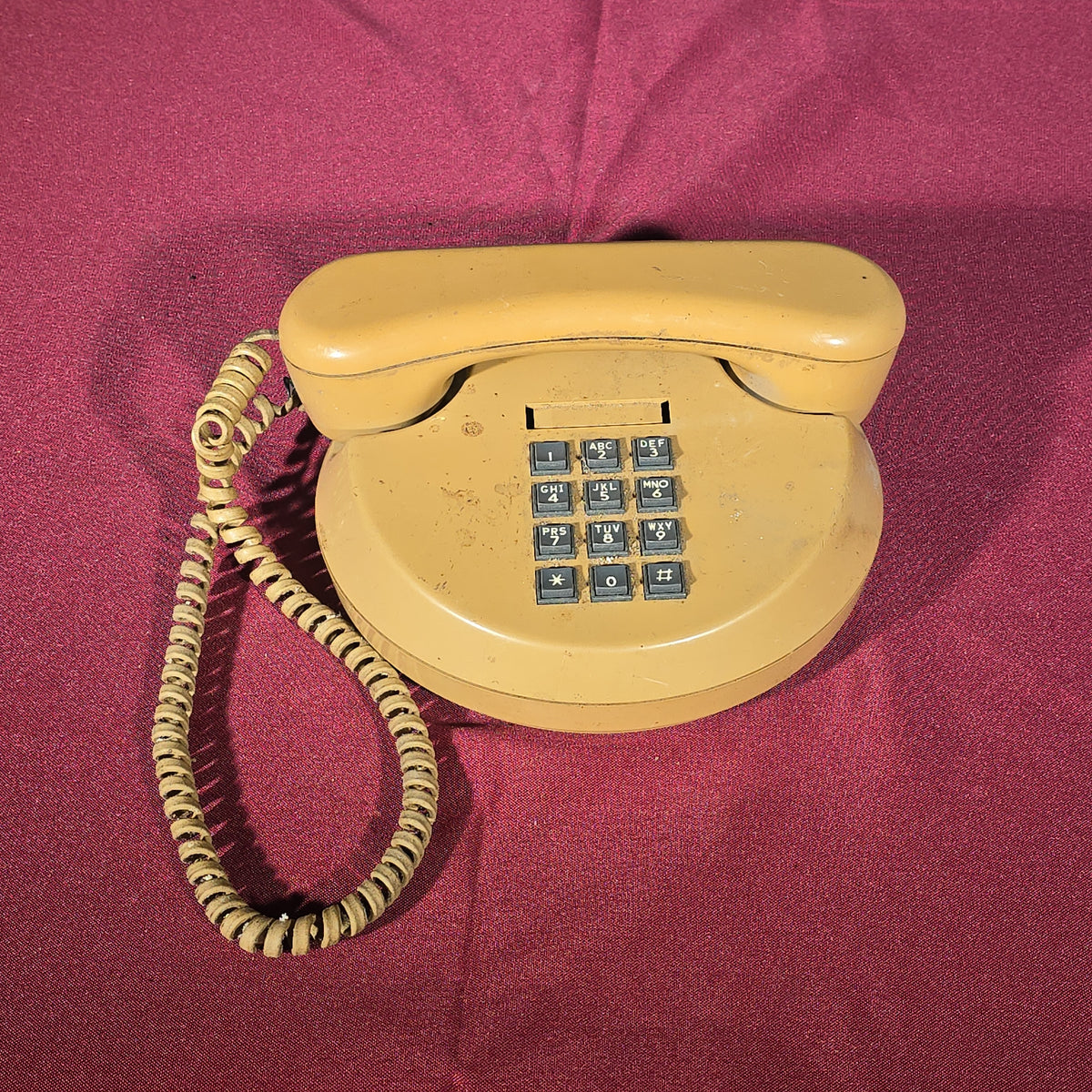 Vintage Northern Telecom Round Push-Button Desk Telephone, Made in Canada