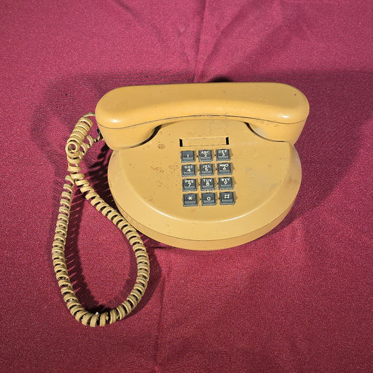 Vintage Northern Telecom Round Push-Button Desk Telephone, Made in Canada