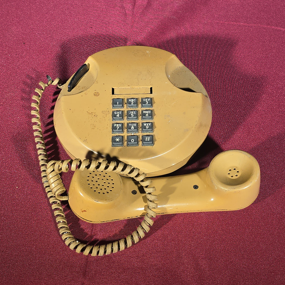 Vintage Northern Telecom Round Push-Button Desk Telephone, Made in Canada