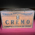Lot 204 - Antique Cremo Cigars Advertising Shipping Box with Tin-Lined Interior, 28-1/2" L x 18-3/4" W x 16-3/4" H