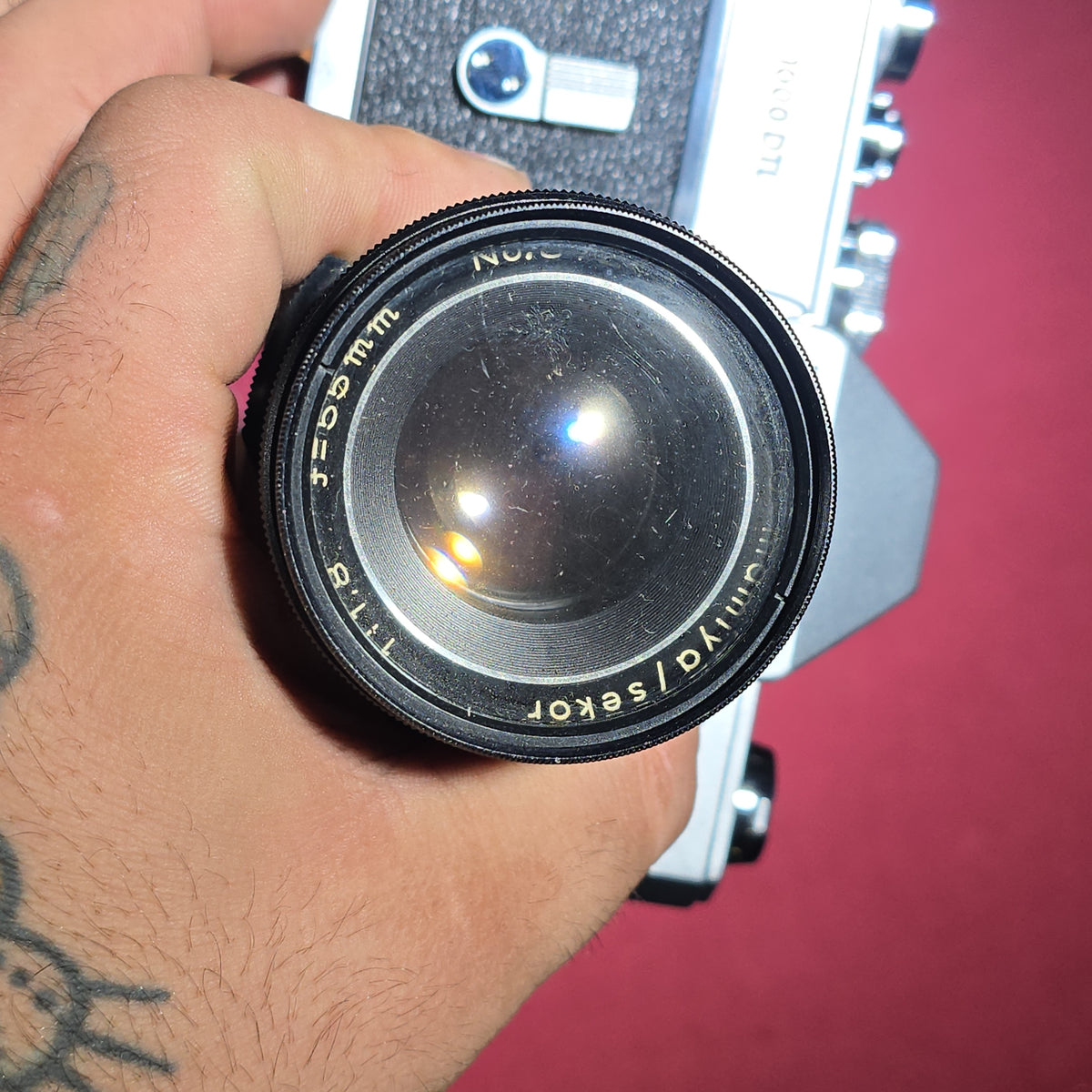 Vintage Mamiya/Sekor 1000 DTL 35mm SLR Camera with Lenses, Teleconverter, and Case