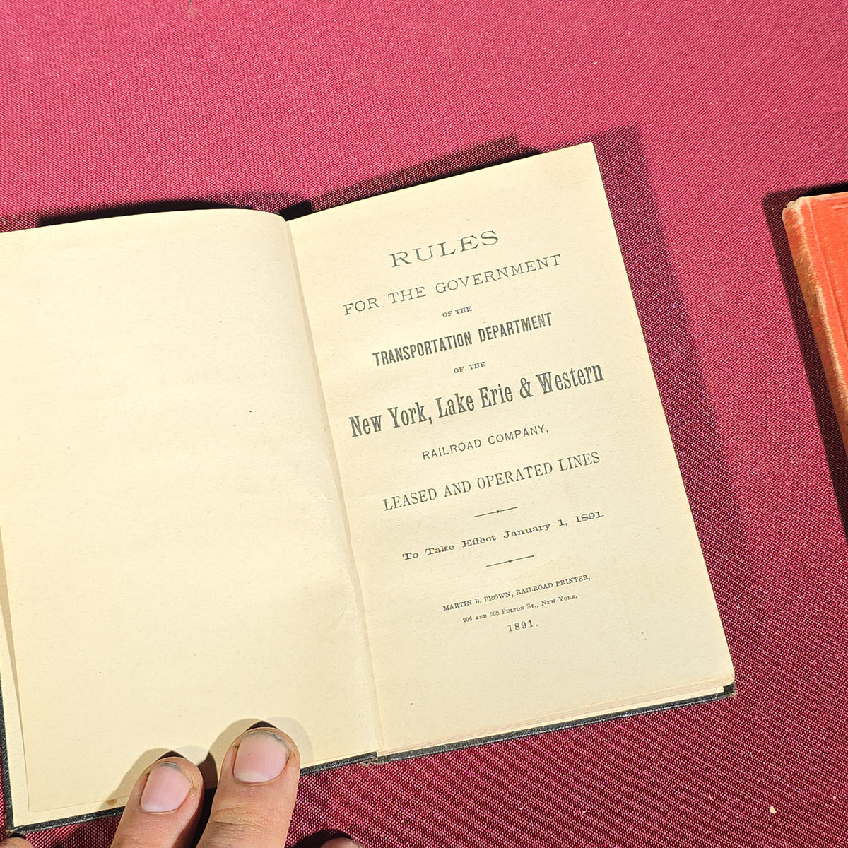 Grouping of Five Antique Books and Albums including Autograph Album, Masonic Book of Commandery, and Washington County Court Docket