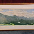 Lot 123 - Vintage Framed Colored Pencil Drawing, "August Clouds" Mountain Landscape, Signed Laurie M. Peters, 1987, 21-7/8" H