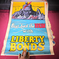 Lot 013 - Grouping of Seven Antique WWI Propaganda and Liberty Bond Posters Including "Beat Back the Hun," "Clear-The-Way!!," "Keep Him Free," And "Remember Belgium", 20" W x 30" H each