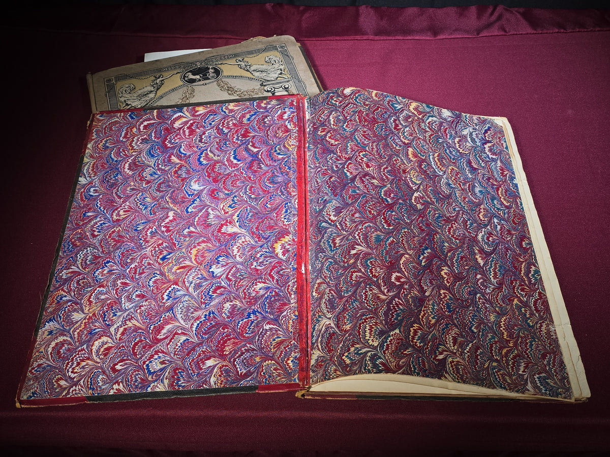 Pair of Antique Large-Format Military Books including "Les Jeunes Peintres Militaires" by Gustave Goetschy, 1878, and Russian "Нашествие Наполеона" ("Napoleon's Invasion") Patriotic War of 1812 Album