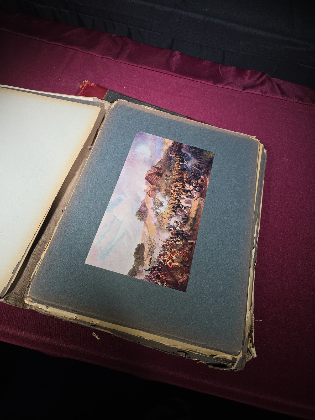 Pair of Antique Large-Format Military Books including "Les Jeunes Peintres Militaires" by Gustave Goetschy, 1878, and Russian "Нашествие Наполеона" ("Napoleon's Invasion") Patriotic War of 1812 Album