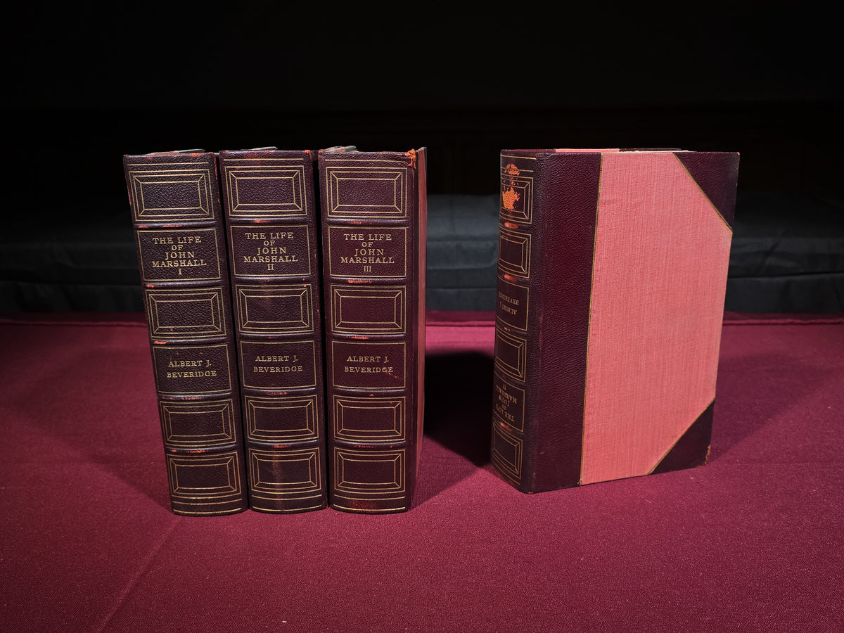 "The Life of John Marshall" Antique Four-Volume Biography by Albert J. Beveridge, Published by Houghton Mifflin Company, 1916