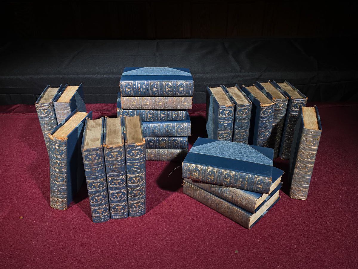 "The Bibelot" Antique 21-Volume Poetry and Prose Anthology Set, Testimonial Edition, Edited by Thomas B. Mosher, Published by Wm. H. Wise & Co., New York, 1903