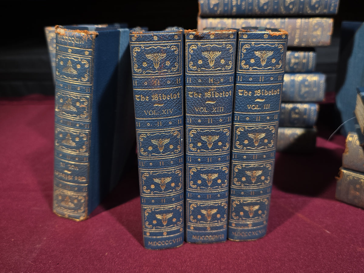 "The Bibelot" Antique 21-Volume Poetry and Prose Anthology Set, Testimonial Edition, Edited by Thomas B. Mosher, Published by Wm. H. Wise & Co., New York, 1903