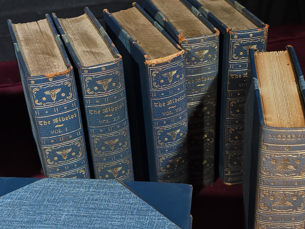 "The Bibelot" Antique 21-Volume Poetry and Prose Anthology Set, Testimonial Edition, Edited by Thomas B. Mosher, Published by Wm. H. Wise & Co., New York, 1903