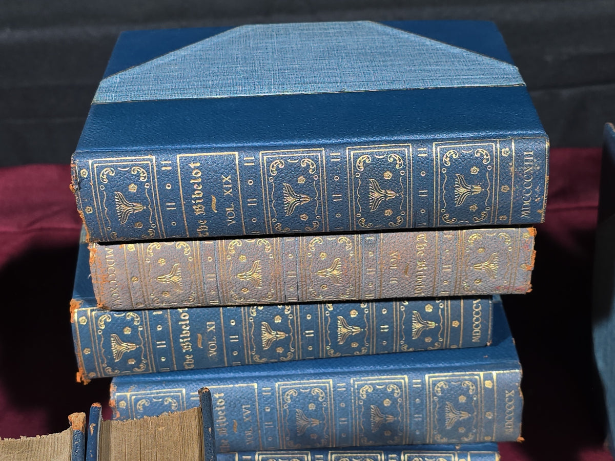 "The Bibelot" Antique 21-Volume Poetry and Prose Anthology Set, Testimonial Edition, Edited by Thomas B. Mosher, Published by Wm. H. Wise & Co., New York, 1903