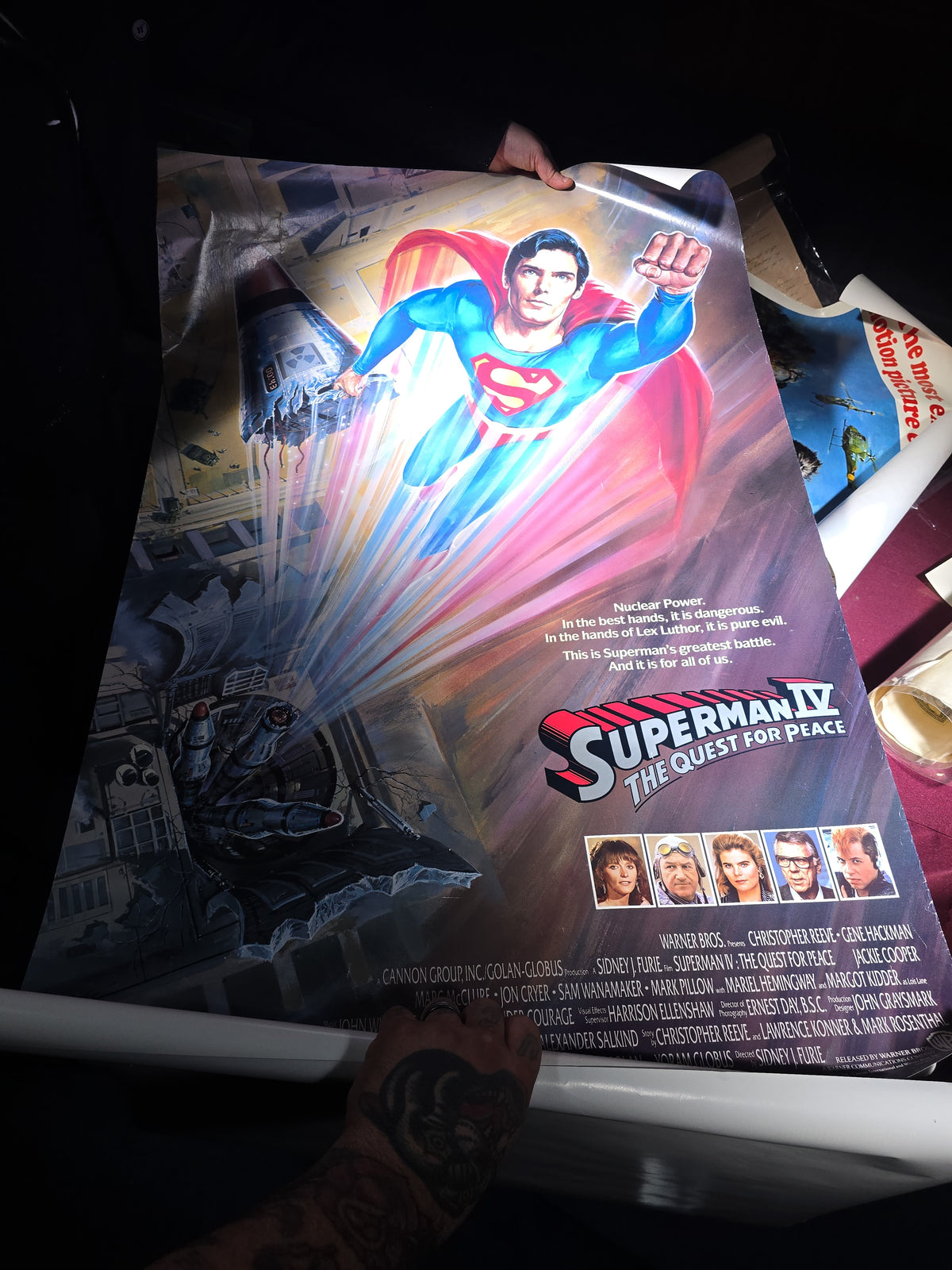 Grouping of Vintage and Antique Rolled Posters, Prints, and Ephemera Including King Kong (1976), Batman (1989), Back to the Future Part II, Superman IV, Midnight Cowboy, Pitre "Conflict," Bunker Hill Monument Association Certificate, and More