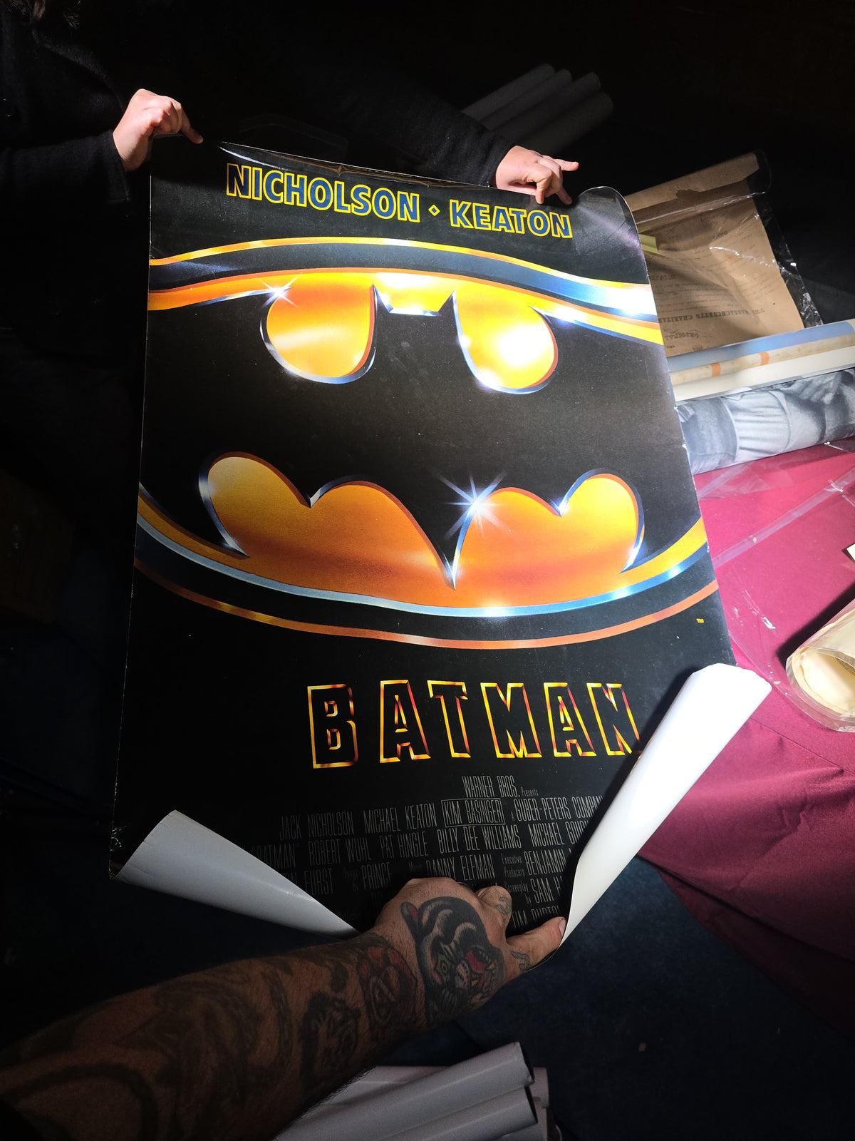 Grouping of Vintage and Antique Rolled Posters, Prints, and Ephemera Including King Kong (1976), Batman (1989), Back to the Future Part II, Superman IV, Midnight Cowboy, Pitre "Conflict," Bunker Hill Monument Association Certificate, and More