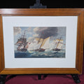 Lot 142 - Antique Framed Print, "Privateer Schooner, 1813" From "The Army and Navy of the United States," Copyrighted 1891 by G. B., 19-1/2" W x 14-7/8" H