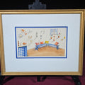 Lot 126 - Vintage Watercolor Painting on Paper, Kitchen Interior Scene, Signed H. Inden, 18" W x 14-1/4" H