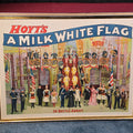 Lot 119 - Vintage  Framed Chromolithograph Print Theater Poster, Hoyt's "A Milk White Flag" "In Battle Array" From Hoyt's Theatre, New York, Hoyt & Mckee Proprietors, the Strobridge Lith. Co., 42-3/4" W x 32-3/4" H