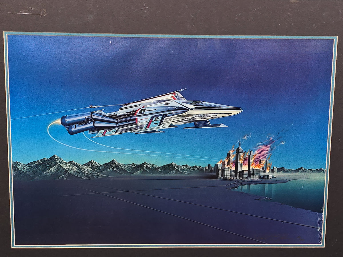 Vintage Signed and Numbered Limited Edition Lithograph Print "The Drone" U.S. Edition by Paul Stinson, Based on Battlefield Earth by L. Ron Hubbard, 1987