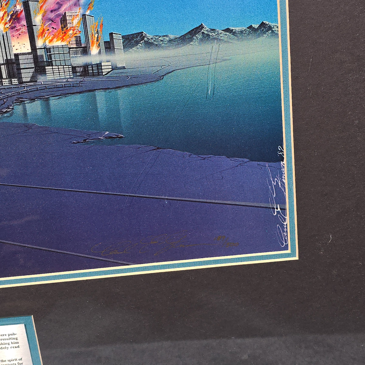 Vintage Signed and Numbered Limited Edition Lithograph Print "The Drone" U.S. Edition by Paul Stinson, Based on Battlefield Earth by L. Ron Hubbard, 1987