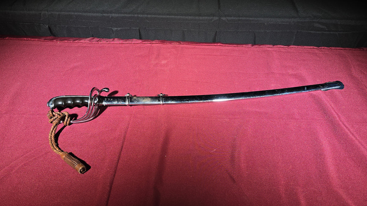 Vintage U.S. Military Officer's Dress Sword Named to H.E. Gale, Defender Trademark, with Scabbard and Sword Knot