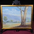 Lot 135 - Vintage Framed Oil Painting on Board, Pastoral Landscape, Signed T. Cammans, Titled "Buchan East," 1991, 17-1/4" W x 13-/14" H