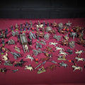 Lot 027 - Large Grouping of Antique and Vintage Lead Toy Soldiers, Horses, Cannons, and Artillery Including British and French Military Figures