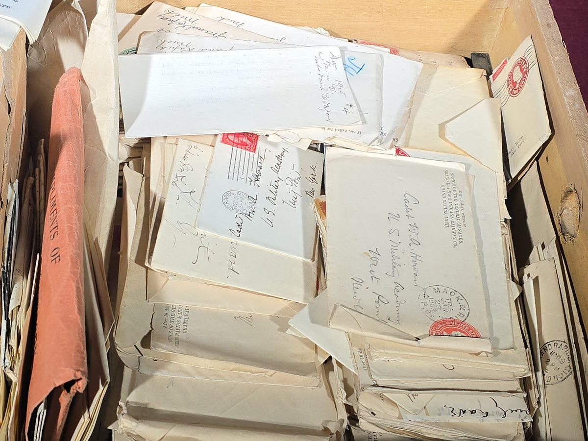 Large Antique Correspondence Archive of First Lieutenant W. A. Howard, U.S. Military Academy West Point and U.S.M.C., Circa 1901-1905, Including Grand Rapids and Indiana Railway Co. Stationery and U.S. Marine Corps Documents from Manila