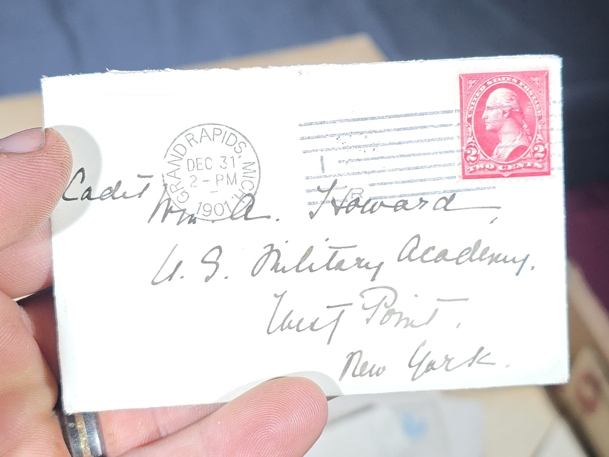 Large Antique Correspondence Archive of First Lieutenant W. A. Howard, U.S. Military Academy West Point and U.S.M.C., Circa 1901-1905, Including Grand Rapids and Indiana Railway Co. Stationery and U.S. Marine Corps Documents from Manila