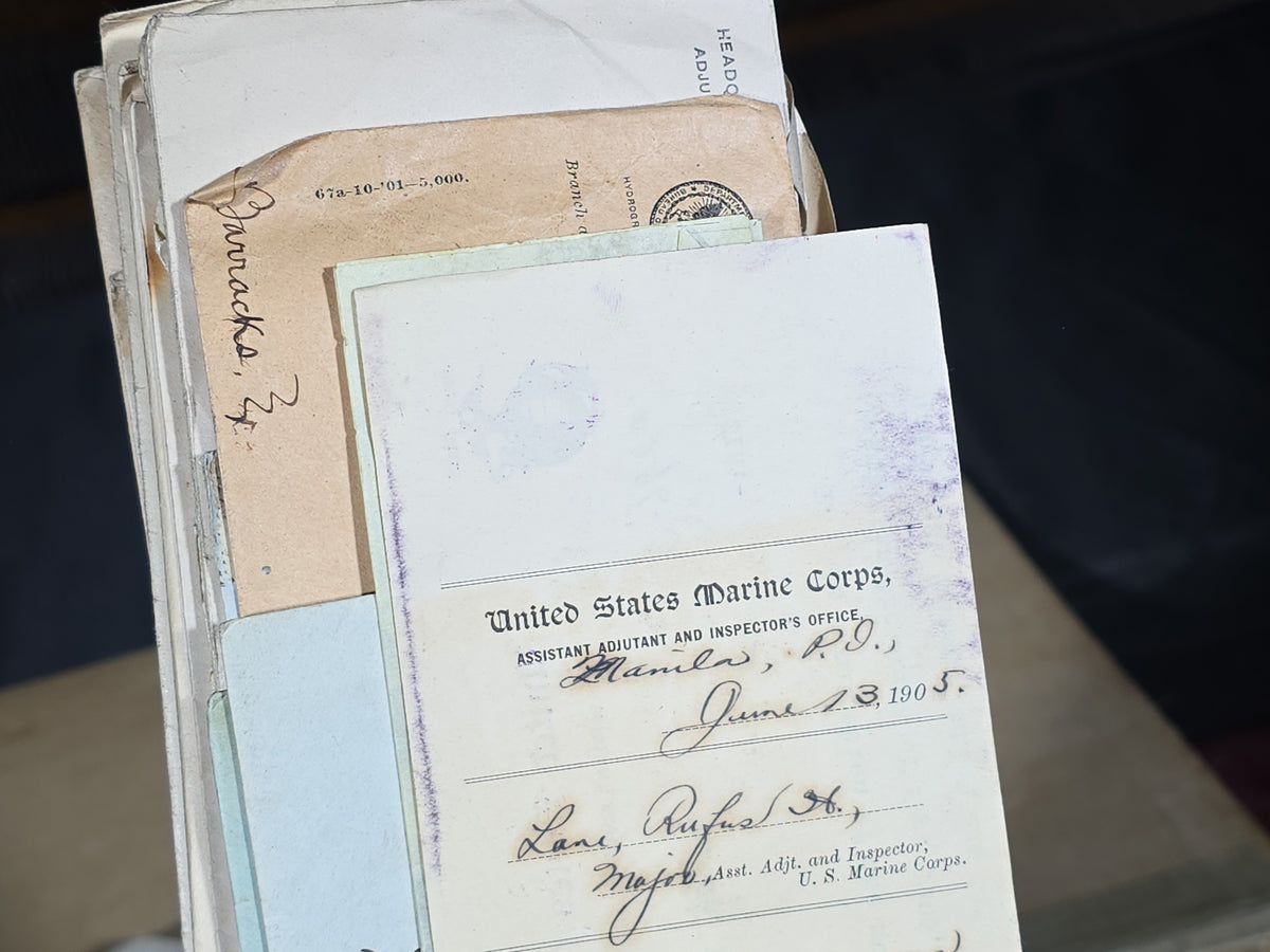 Large Antique Correspondence Archive of First Lieutenant W. A. Howard, U.S. Military Academy West Point and U.S.M.C., Circa 1901-1905, Including Grand Rapids and Indiana Railway Co. Stationery and U.S. Marine Corps Documents from Manila