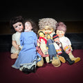 Lot 109 - Grouping of Seven Antique and Vintage Dolls Including Composition, Cloth, and Folk Costume Examples
