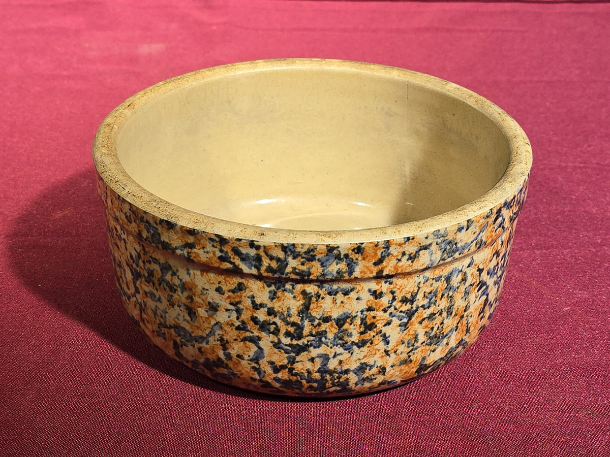 Antique Spongeware Stoneware Bowl