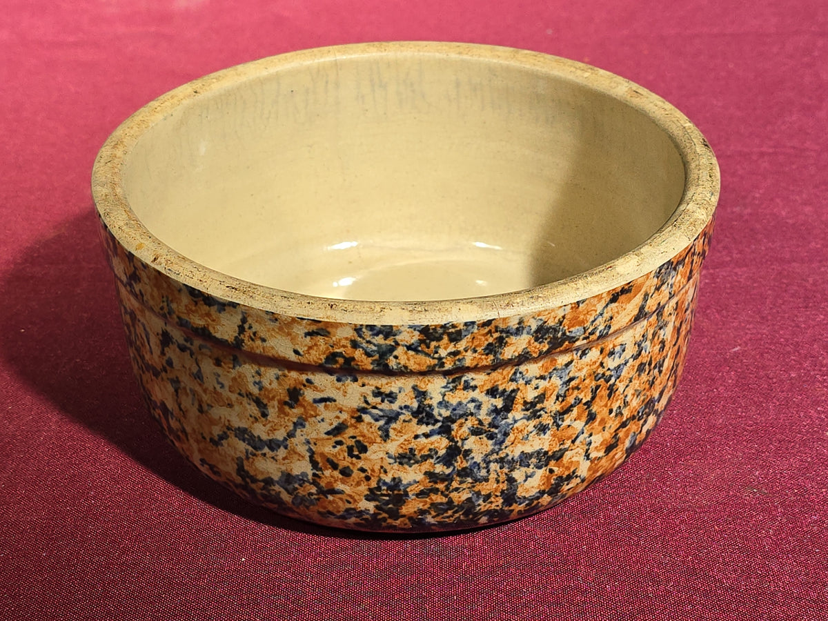 Antique Spongeware Stoneware Bowl