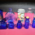 Lot 240 - Grouping of Antique and Vintage Bottles Including Cobalt Blue Ink Wells, Stafford's Ink, Bromo-Seltzer Emerson Drug Co., and Figural Flask