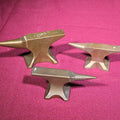 Lot 102 - Trio of Vintage Miniature Brass Anvils