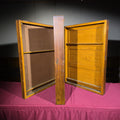 Lot 215 - Antique Oak Wall-Mount Tool Cabinet with Hinged Fold-Out Doors, 27-1/4" L x 9-1/4" W x 38-1/2" H