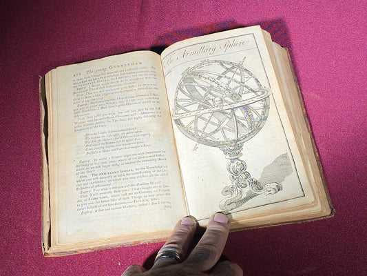 "The Young Gentleman and Lady's Philosophy" Antique Astronomy and Natural Philosophy Book, Vol. I, by Benjamin Martin, with Copper-Plate Engravings, Published by W. Owen, London, 1759