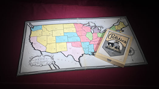 Antique Oswald B. Lord's Game of Politics Board Game, Published by Parker Brothers, 1935