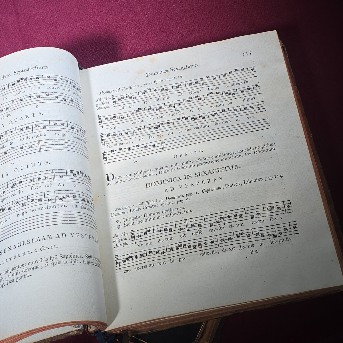 Pair of Antique Latin Books including "Provinciale" by Gulielmo Lyndwood, Oxford, 1679, and "Manuale Chori seu Vesperale Romanum," Bruntruti, 1785