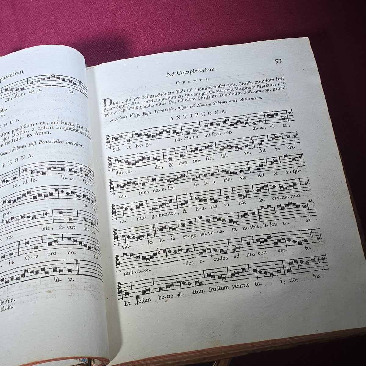 Pair of Antique Latin Books including "Provinciale" by Gulielmo Lyndwood, Oxford, 1679, and "Manuale Chori seu Vesperale Romanum," Bruntruti, 1785