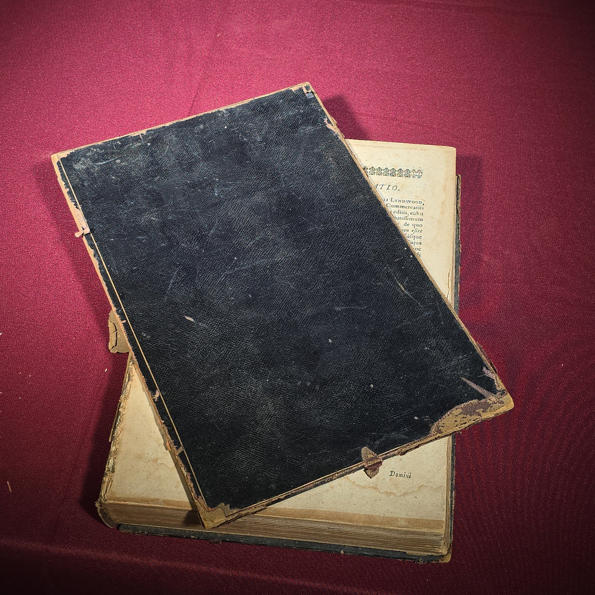 Pair of Antique Latin Books including "Provinciale" by Gulielmo Lyndwood, Oxford, 1679, and "Manuale Chori seu Vesperale Romanum," Bruntruti, 1785