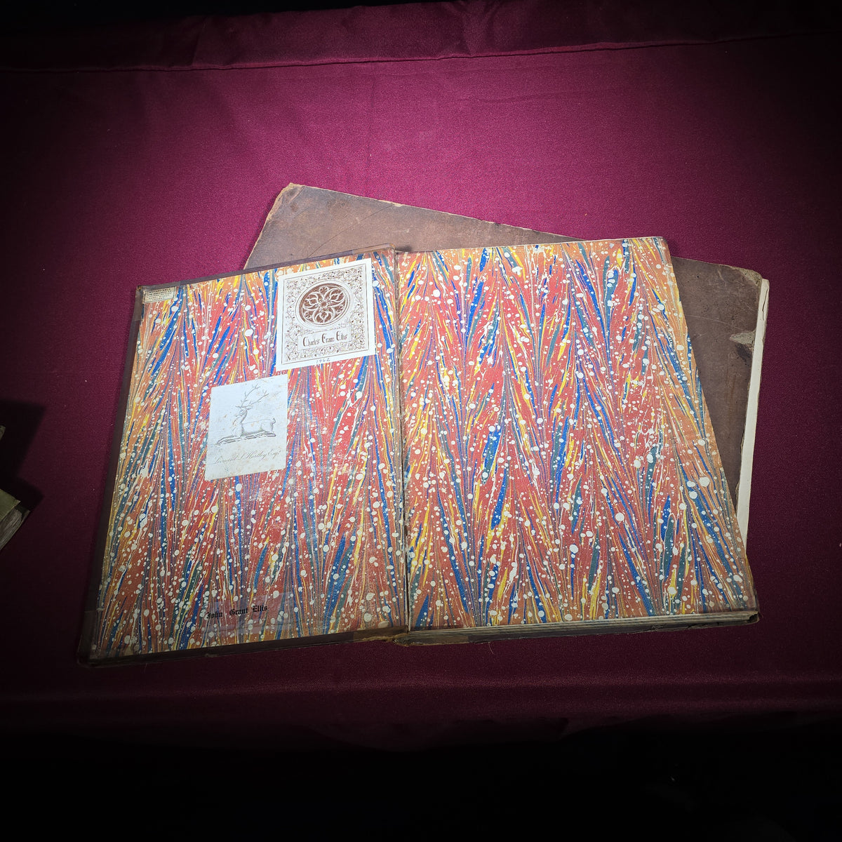 Grouping of Four Antique Books including "Pericles and Aspasia" Limited Edition No. 105, 1903, and "Report of the State Botanist" 1895 with Color Mushroom Plates