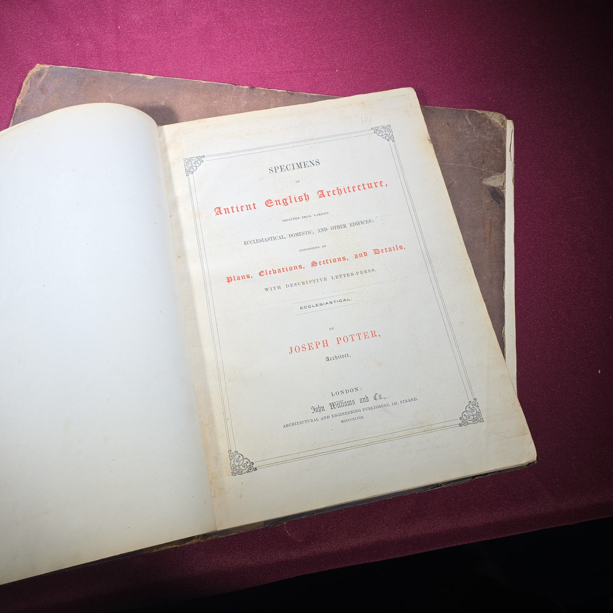 Grouping of Four Antique Books including "Pericles and Aspasia" Limited Edition No. 105, 1903, and "Report of the State Botanist" 1895 with Color Mushroom Plates